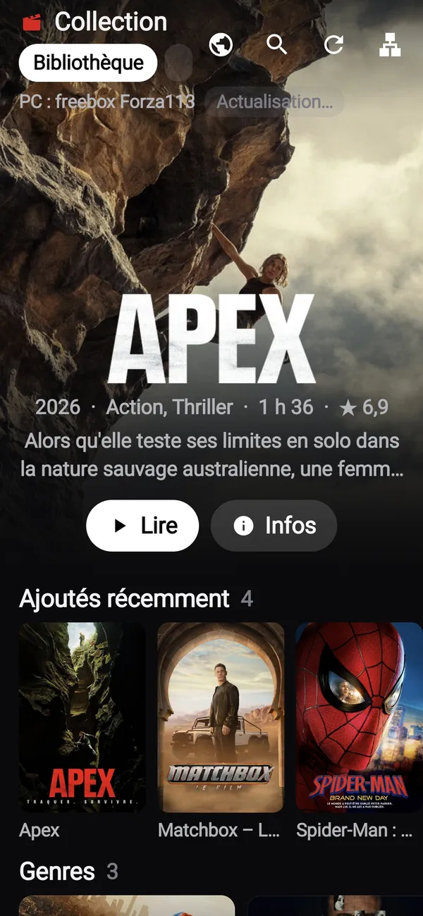 La Collection sur le téléphone